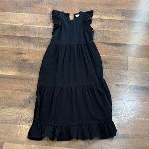 Universal Thread Women’s Black Flutter Sleeve Maxi Dress